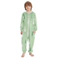 thumbnail image 2 of Soft Big Kids Onesie Pajamas Cozy Loose-Fit Jumpsuits for kids with Pockets for Christmas Lounge & Play Green and White Christmas Tree, 2 of 8