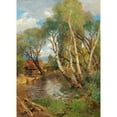 thumbnail image 3 of Hugo Darnaut 11x14 Black Modern Framed Museum Art Print Titled - Birches by a Mountain Creek, 3 of 5