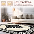 thumbnail image 2 of ODIKA 2'x3' Machine Washable Non-Slip Area Rug, Artisan Crafted Distressed Medallion Inspired Heritage High Traffic Rug, Black, 486042, 2 of 7