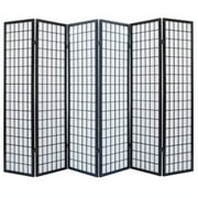 ALEKO 6PRD01 Oriental-Style Wood and Rice Paper 6-Panel Screen Privacy Room Divider, 105.5"W x 69"H