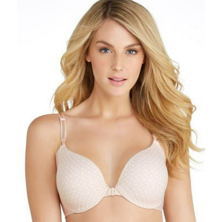 Women's Warner's RB2561A No Side Effects Front Close Bra (White Dot Print  38C)