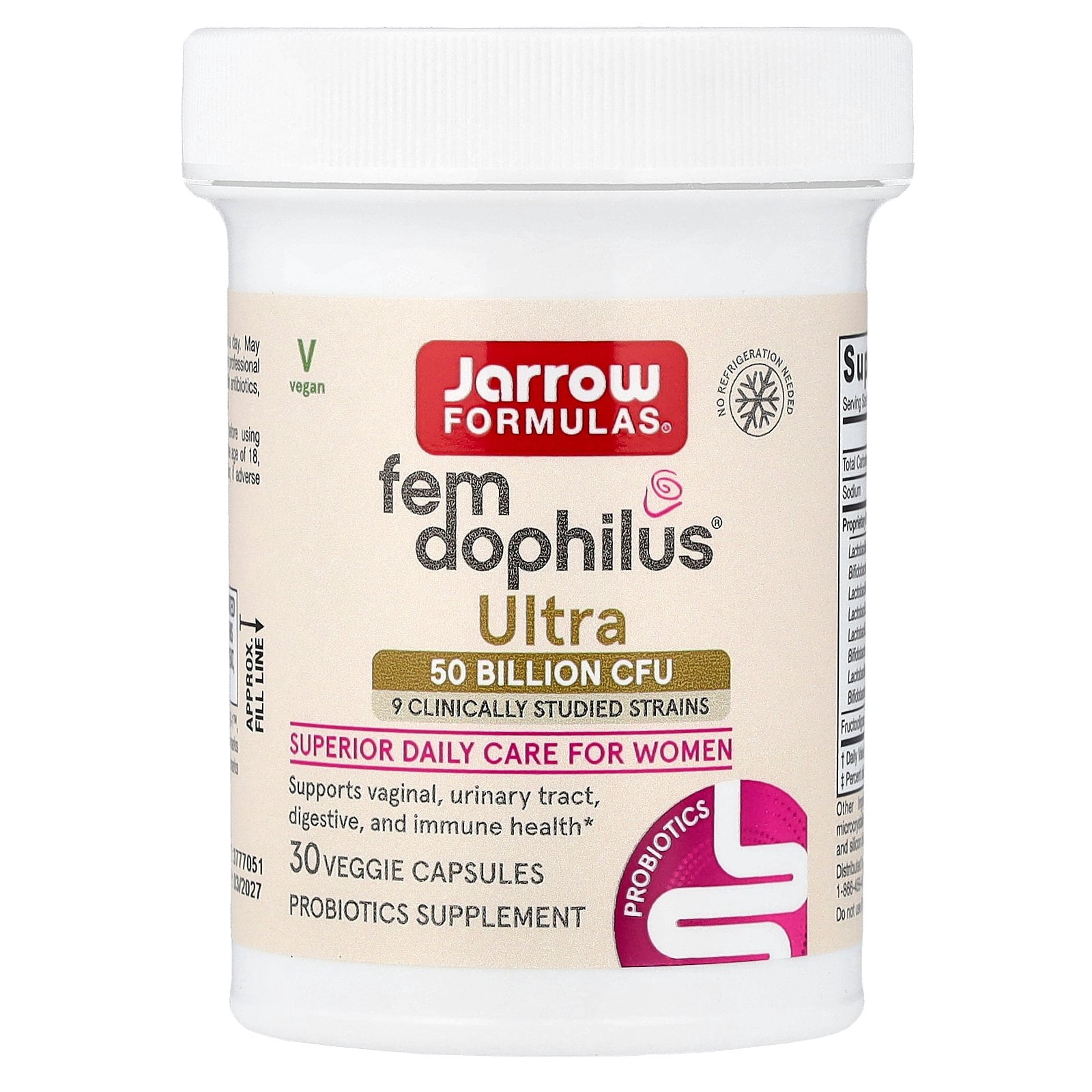 Jarrow Formulas Fem-Dophilus® Ultra, 30 Veggie Capsules