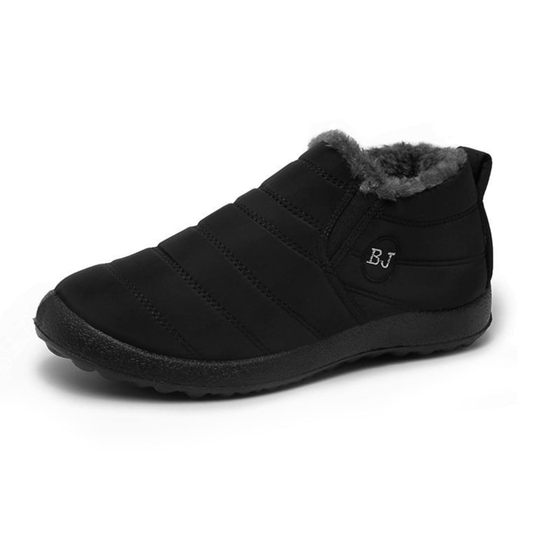 Winter Men Soft Sole Thick Plush Liner Warm Snow Boots Non  display picture 1