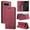 Red, variant on Compatible with Google Pixel 6 Wallet Case with Card Holder,Women Men RFID Blocking PU Leather Vintage Folio Kickstand Flip Retro TPU Protective Credit Card Slots Phone Case,Red