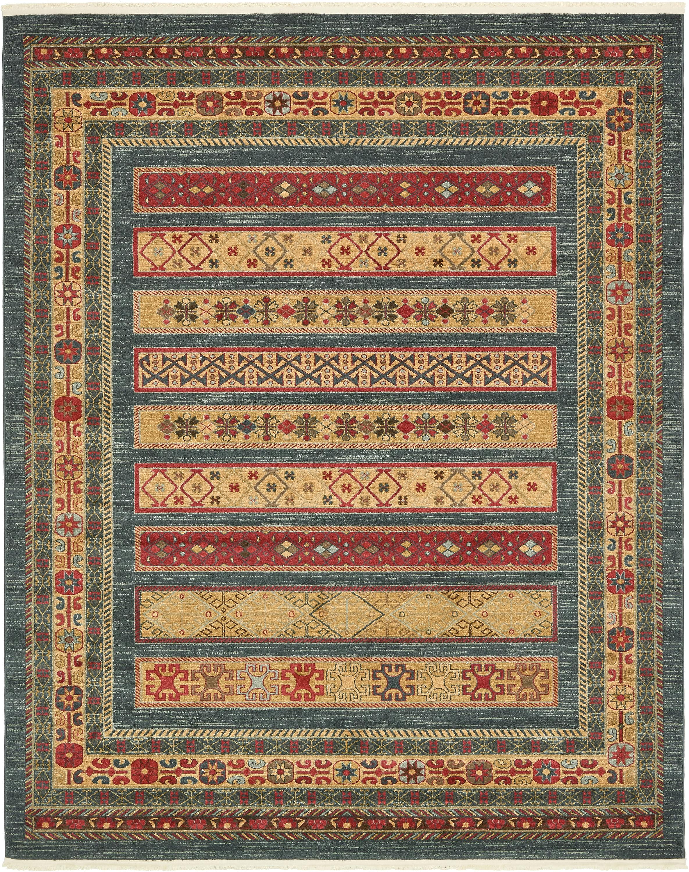 Unique Loom Fars Collection Tribal Modern Casual Area Rug, 8 x 10 Feet