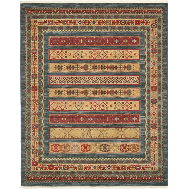 Fars Collection Area Rug Unique Loom Fars Collection Tribal Modern Casual Area Rug, 8 x 10 Feet ...