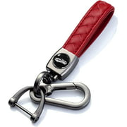 Genuine Leather Car Keychain,Universal Advanced Car Key Chain Keyrings Accessories for Men/Women, Detachable Car Key