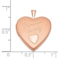 thumbnail image 3 of FB Jewels Sterling Silver Rose Gold-plated 20mm Forever in my Heart Locket, 3 of 4