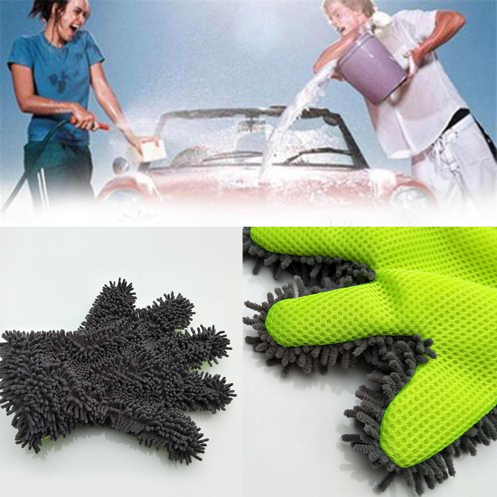 Full Finger Glove Cleaning High quality polishing cloth car wash gloves