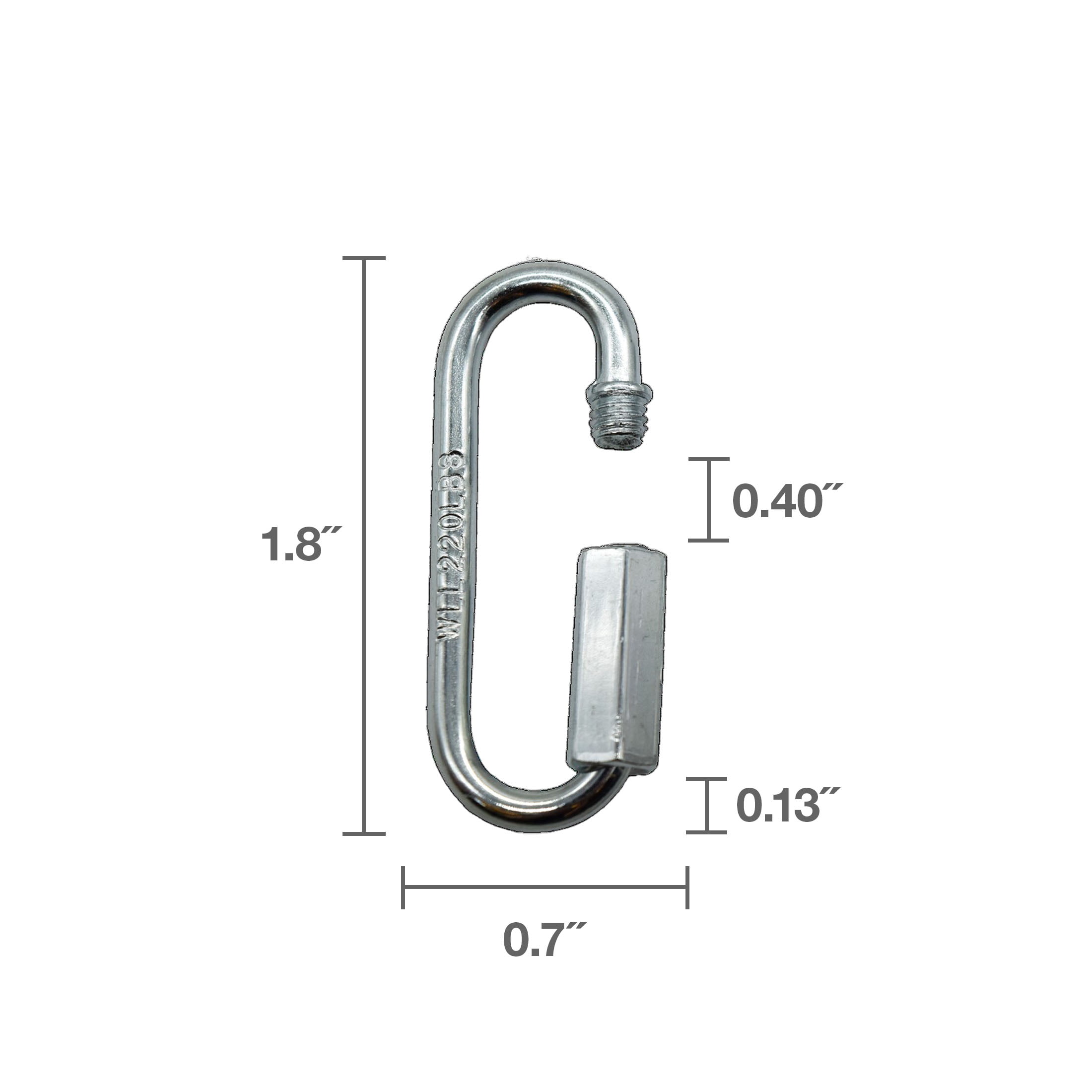 1/8" Wide Jaw Quick Links, 2 Pack, Zinc, Peerless Chain Company, #4721538