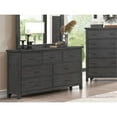 thumbnail image 2 of Pemberly Row Contemporary Solid Wood 7-Drawer Dresser in Gray, 2 of 7