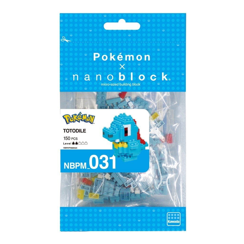 Totodile Pokemon Nanoblock Micro Sized Building Block COnstruction Toy NBPM031
