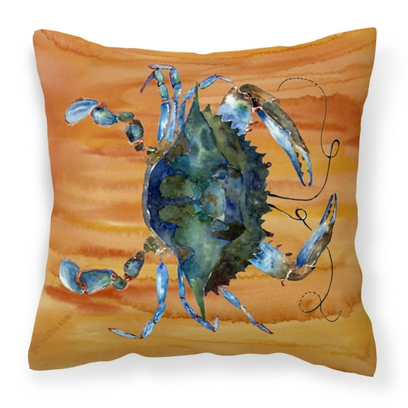Carolines Treasures 8143PW1414 Crab Fabric Decorative Pillow, 14Hx14W, multicolor