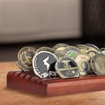 thumbnail image 5 of Coin Display Rack Coin Collecting Rack Wooden Coin Collecting Rack for Desk, 5 of 6