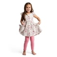 thumbnail image 2 of Monica + Andy Organic Cotton Short Sleeve Let’s Dance Dress + Legging Set, Sizes 12-18M to 5T, 2 of 7
