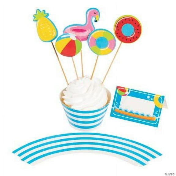 Pool Party Dessert Decorating Kit - 150 Pc., Birthday, Party Supplies, 150 Pcs