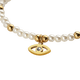 thumbnail image 2 of Pulseras Mujer de Perlas con Dije Oro 18k LuckyLy, Brazalete con Dije de Acero Inoxidable Baño Oro 18k, Modelo Annie Infinito blanco Ojo Turco, 2 of 5