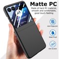 thumbnail image 4 of for Motorola Razr+ 2023 Case with Integrated Glass Screen Protector, Slim Matte Hard PC Back Cover Scratch-Resistant Full Coverage Phone Case for Moto Razr Plus 2023 - Black, 4 of 12