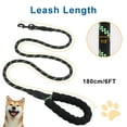 thumbnail image 4 of Durable Dog Leash, 5 FT/6 FT, 1/2", Padded Handle Nylon Dog Reflective Leash for Small Medium & Large Dogs Walking(6 ft, Black Green), 4 of 8