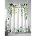 thumbnail image 5 of Green Eucalyptus Leaf Shower Curtain, Country Plant Farm Waterproof Shower Curtain Set with 12 Hooks Lightweight Washable Fabric Shower Curtains for Bathroom 72x78 Inches, 5 of 6