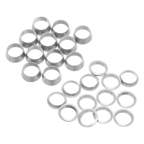 CRAFTHROU 12Ud Ferrules De Acero Inoxidable 3/8 Con Doble Manga Para Seguras En Industriales