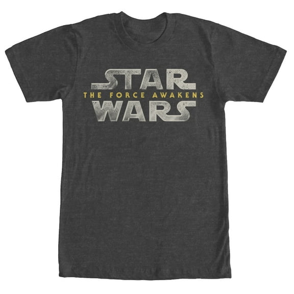 Men's Star Wars The Force Awakens Metal Logo Graphic Tee Charcoal Heather 2X Large