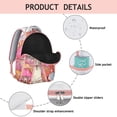 thumbnail image 4 of Botanical Mushroom Waterproof Backpack - Breathable & Lightweight Daypack with Adjustable S-Shaped Shoulder Straps for Teens, 4 of 6