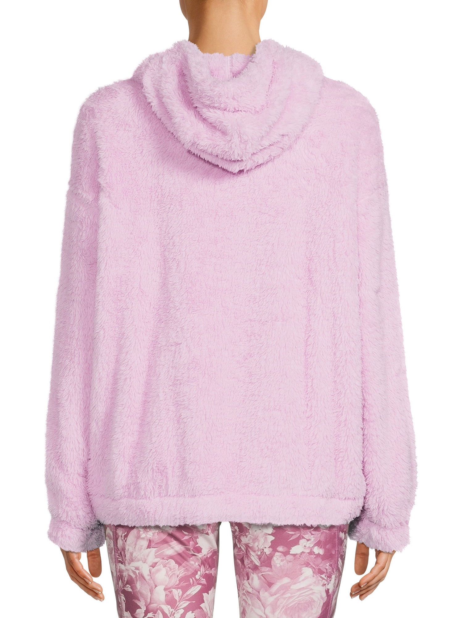 Athletic Works Women's Faux Sherpa Pullover Hoodie