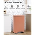 thumbnail image 5 of XF XINFENG 13 Gallon Step Trash Can with Lid, 50 Liter Stainless Steel Pedal Garbage Bin with Removable Inner Bucket for Kitchen Office Bedroom,Pink, 5 of 8