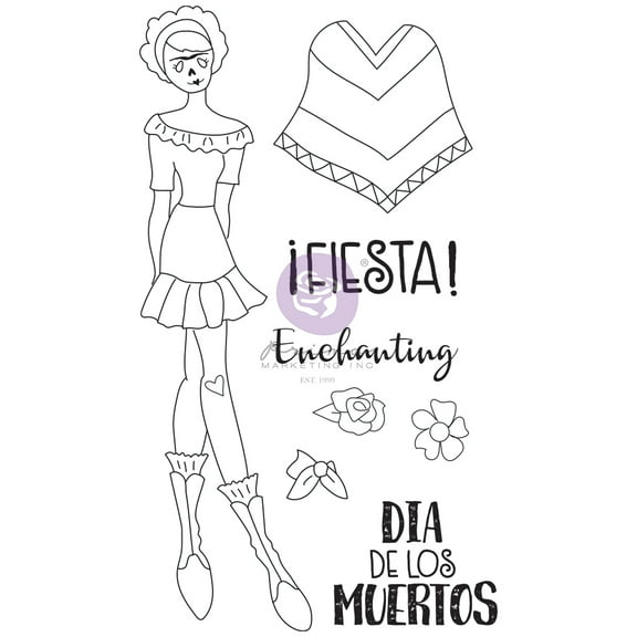 Prima Marketing Julie Nutting Mixed Media Cling Rubber Stamp-Maria