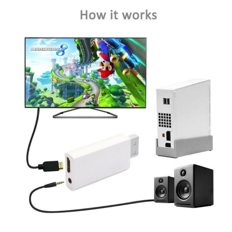 WII To HDMI Adapter Full Hd 1080p Output Upscaling Converter 3.5mm