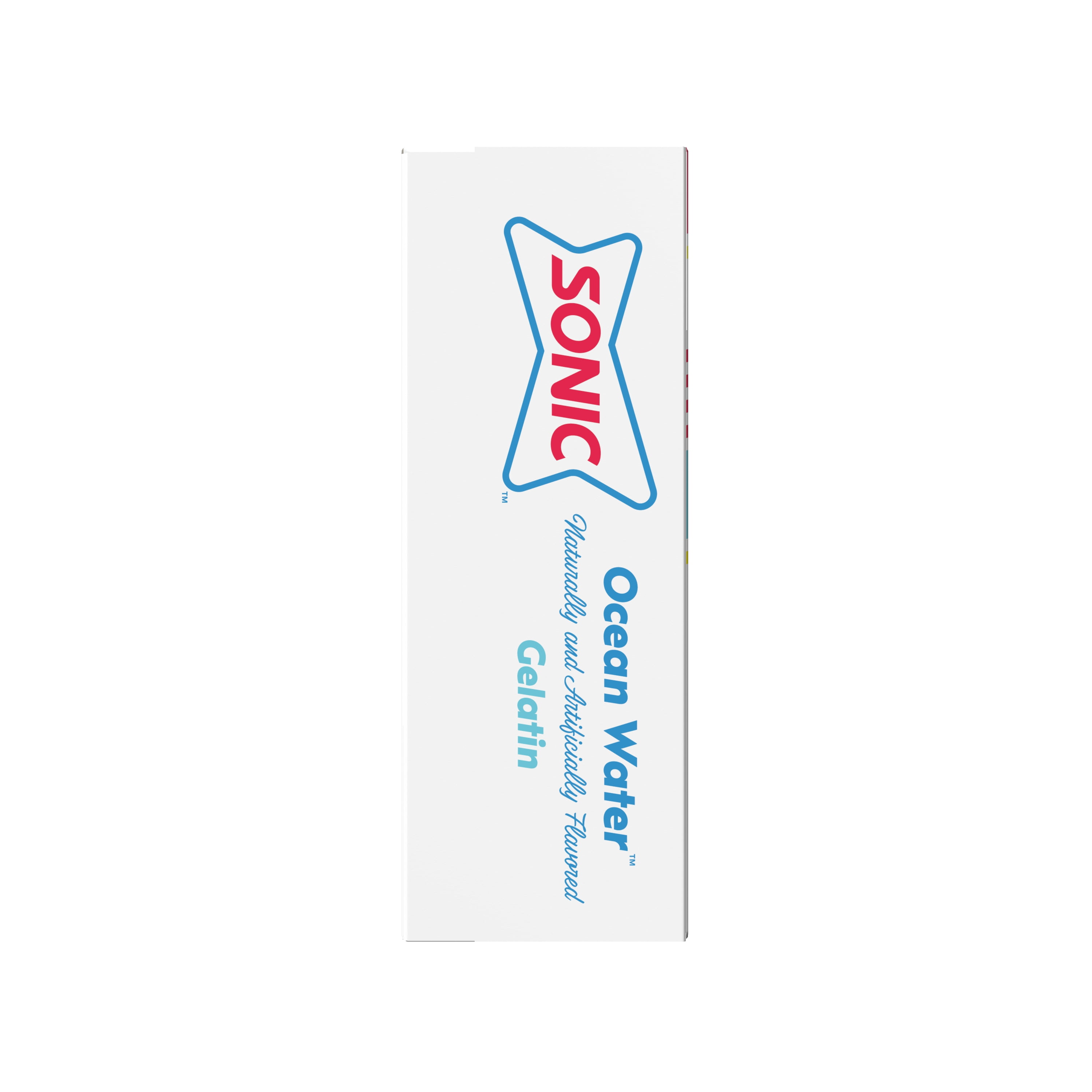 Sonic Ocean Water Gelatin Mix, 6 Servings, 3.94 oz Cardboard Box