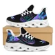 thumbnail image 1 of Zapatillas deportivas con estampado 3D de hojas de marihuana verde para mujer, transpirables, con cordones, cómodas, con plataforma, de lujo, 1 of 6