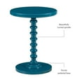 thumbnail image 3 of Linon Tara Table d'Appoint Ronde à Barreaux en Hévéa Peint Bleu Sarcelle, 3 of 11