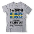 thumbnail image 5 of Swedish Dad Shirt Sverige Shirt Sweden Patriotic National Flag Shirt Swedish Father Shirt (Medium Navy Blue), 5 of 6