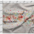 thumbnail image 2 of Soimoi Chinese Floral Printed, Cotton Fleece, Fabric by The Yard Sewing DIY Stretch Fabric 56 Inches Wide, WarmFabric for Hats, Coats, Gloves, Blankets, Red & White, 2 of 5