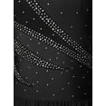 thumbnail image 6 of IEFIEL Womens Rhinestones Figure Skating Dress Sheer Mesh Ballet Lyrical Dance Leotard with Finger Holes Black L, 6 of 7