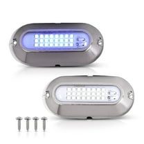 PIT66 LED Pontoon Boat Docking Light Marine Boat Light Bright Clear & Blue Pair 12V