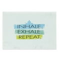 thumbnail image 1 of Inhale Exhale Cutting Board, Woman on Lotus Pose Practice Retreat, Decorative Tempered Glass Cutting and Serving Board, Large Size, Yellow Green Pale Blue, by Ambesonne, 1 of 1