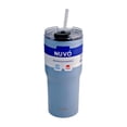 thumbnail image 2 of Termo Nuvó Doble Pared Acero Inoxidable Azul Acero con Popote, Capacidad 600 ml, 2 of 6