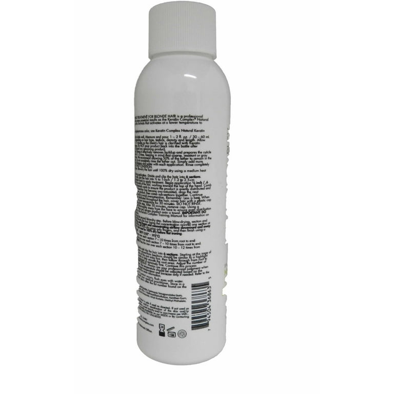 Keratin Complex Natural Keratin Smoothing Treatment For Blonde Hair by Keratin Complex for Unisex 4 oz Treatment Walmart