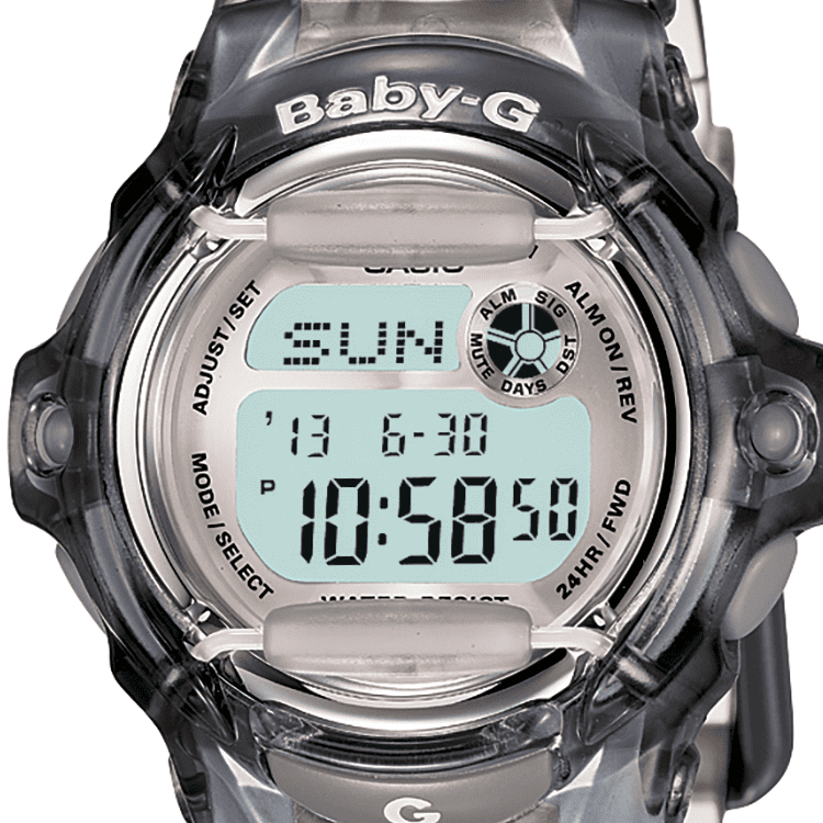 mooi Polair omhelzing Casio Baby-G Grey Transparent Digital Watch BG169R-8M - Walmart.com