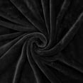 thumbnail image 3 of 24 pack Trail maker Plush 60”L x 50”W Lightweight Microfiber Sherpa Adult Throw Blankets in Black, 3 of 6