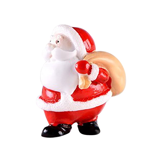 Mini Ornamentos de Navidad Mini Muñecas de Navidad, Decoraciones de Navidad de Bricolaje con Mini Decoraciones de Navidad de Resina Mini Decoraciones de Navidad