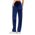 thumbnail image 4 of KingShop Casual Pants Women's High Waist Velvet Pants Vertical Sweatpants Sports Long Pants Fleece Joggers Pants Velour Pants Soft Track Pants, 4 of 5
