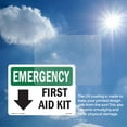 thumbnail image 6 of First Aid Kit OSHA Emergency Rigid Plastic Sign 18 Inch x 12 Inch - 5 Pack, 6 of 8