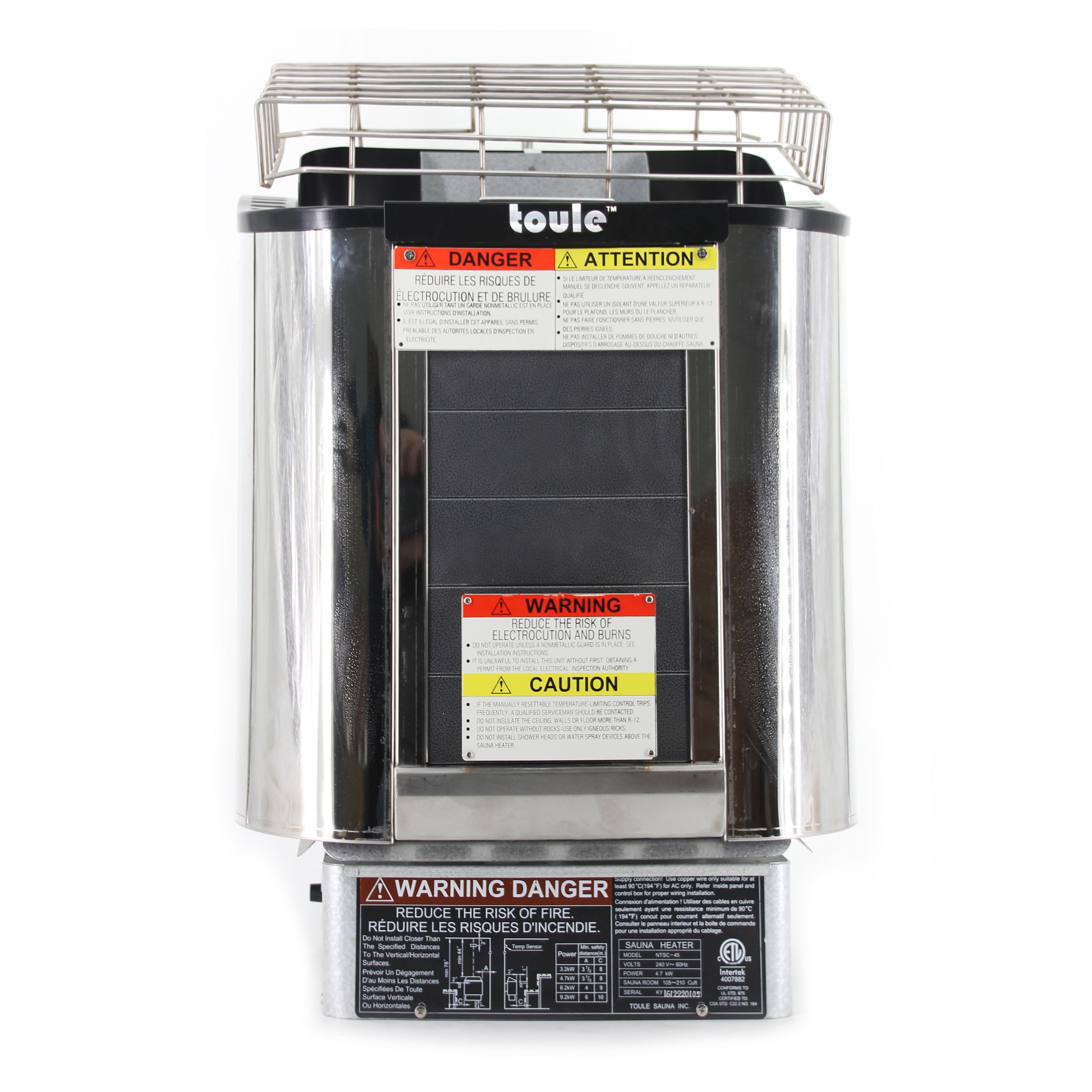 TOULE NTSC60 6 KW ETL Wet And Dry Sauna Heater Stove for Spa Sauna Room w/  Wall Digital Controller - Walmart.com