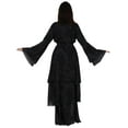 thumbnail image 5 of Bimba Printed Islamic Muslim Abaya Dress For Women Front Button Placket Layered Dresses, 5 of 8