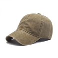 thumbnail image 1 of Gorra de béisbol de algodón puro lavado de color sólido con tablero claro y costuras para hombres y adultos, para padres e hijos, 1 of 6