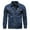 Dark Blue, variant on Lovskoo Men's Denim Workwear Jacket Fashion Casual Jacket Denim Outdoor Single-Breasted Jacket Tooling Jacket Dark Blue